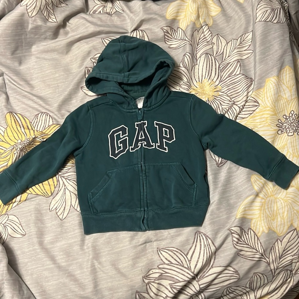GAP Full Zip Hooded Sweatshirt size 4T Green